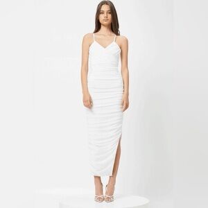 Elliat pipa White Ruched Dress